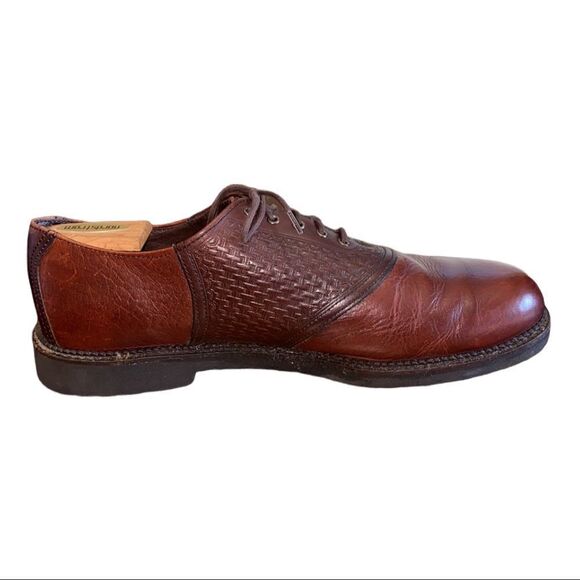 H.S. Trask Men’s Leather Oxford Shoes Size 13 Brown Two-Tone Classic Old Money main image 6